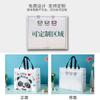 Bolsa de tela no tejida de alta calidad con película cubierta bolsa de dibujos animados para tienda de ropa bolsa para ropa de mujer ropa de niños empaque de regalo en stock bolsa de compras