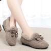 Zapatos de algodón de otoño e invierno 2023, zapatos de felpa de invierno para mujer, zapatos planos cálidos de fondo suave, zapatos de mujer Tods combinables, entrega de una pieza