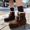 2026 Estilo Bosque Plus Terciopelo Cálido Zapatos Grandes de Algodón Botines Cortos Birken Botas de Nieve para Mujer Botas de Piel Suave Cómodas Hechas a Mano Puras Mujer