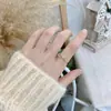 Anillo de lazo de temperamento japonés coreano estético personalidad simple moda anillo articulado para amigas anillo abierto para dedo