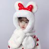 Gorro de invierno de dibujos animados para niños, estilo coreano, bonito gorro con protección para las orejas para bebés, bufanda para niños y niñas, gorro todo en uno, gorra para niños