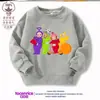 Moletom Teletubbies para meninos e meninas, nova camiseta básica de gola redonda infantil para primavera e outono de 2026, roupa da moda para crianças mais velhas