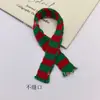 Cachecol Tricotado Grosso com Costuras Visíveis, Cachecol Mini em Estoque, Aquecedor de Pescoço Pequeno Brinquedo de Natal, Fio Listrado de Várias Cores
