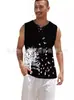 2024 Amazon wish Estación Independiente Vende Chaleco Casual sin Mangas de Color Sólido Estampado para Hombre Camisas para Hombre