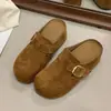 Bailarinas Baotou para Mujer de Exterior Suela Gruesa Aumento Interno de Altura Zapatos Birkenstock Versátiles Verano Otoño Nuevos Slip-on Birkenstock Zapatos Individuales