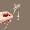 Pegue o Four Seasons National Style Green Leaves Tassel Ancient Style Han Clothes Hairpin Step-up Fresh Pearl Classical Cheongsam Jiangnan Acessórios de cabelo feminino