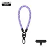 Cordón Tejido Transfronterizo para Teléfono Móvil Cordón Corto para Teléfono Móvil Montañismo de Gama Alta Anticaída Dopamina Hebilla Doble Cuerda de Muñeca Telescópica