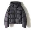 Paquete de Calorcito "Morado" de Hada~ Chaqueta Acolchada tipo Puff con 95% de Plumón de Ganso Blanco, Ligera, Cálida, Esponjosa, Chaqueta Corta Acolchada con Capucha para Mujer