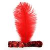 Directo de fábrica tocado de plumas de avestruz con lentejuelas diadema para el cabello tocado de plumas de diamante multicolor opcional accesorios de Cosplay