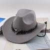 Chapéu Top Étnico Chapéu de Cowboy Ocidental Xizang Xizang Chapéu de Performance Chapéu de Lã Chapéu de Lã Retrô Centro-Europeu e Americano