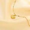 Moda sencilla Joker acero inoxidable oro y plata corazón cadena clavicular collar colgante corazón joyería para parejas venta al por mayor