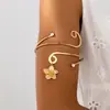 1 Peça de Geométrico Europeu e Americano Forma de Girassol Frangipani Dourado Joia Elegante e Sexy de Feriado