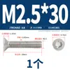 Parafusos de Aço Inoxidável 304 Cabeça Chata Escareada com Cabeça Torx e Coluna Parafusos Antifurto M2 M2.5 M3 M4 M5 M6 M8 M10Mm