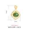 Colgante de jade en plata de ley s925 para mujer, estilo étnico retro, elegante, collar con colgante, cadena de jade hetiano de oro antiguo