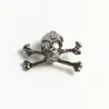 Joias Divertidas de Halloween Moda Nova Broche de Cabeça de Fantasma Pintado Broche de Cabeça de Caveira Preta Pinos Personalizados