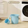 Juego de Cubo de Agua para el Hogar, Lavabo, Cucharón de Agua, Cubo de Plástico Engrosado, Gran Capacidad, Uso Doméstico, Set de Tres Piezas para Baño en Dormitorio de Estudiantes
