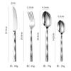 Juego de Cubiertos Transfronterizo de Acero Inoxidable 304, Cuchillo para Bistec Occidental de Alta Gama para Hotel, Cuchara de Postre, Tenedor, Cuchara de Café