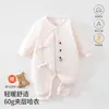 Ropa para recién nacidos, Clase A, acolchada, mameluco de bebé para otoño e invierno, mameluco para bebé, cálido y grueso, traje de gateo sin costuras