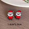 Brincos Série de Natal Gota de Óleo Boutique Veado Fofo Homem de Gengibre Clipe de Orelha Árvore de Natal Desenho Animado Brincos de Menina Joias