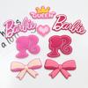 Cabeça de beleza Barbie Cartão de palavras Barbie acessórios DIY grampo de cabelo de cola flexível PVC decoração concha de celular fone de ouvido patch para sapato