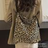 Bolsa de Lona Gran Capacidad 2026 Nuevo Estilo de Bolsa para Mujer Ins Bolso Cruzado Bolso de Hombro Estampado de Leopardo Bolso Tote Bolsa Grande