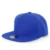 Comercio Exterior Transfronterizo Sombrero Plano de Cinco Paneles de Ala Dura para Hombre, Piel Sintética, Color Sólido, Logotipo, Sombrero Hip-Hop