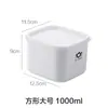 Caja Conservadora de Frutas Frescas Caja de Almacenamiento para Refrigerador Caja de Almuerzo para Calentar en Microondas Caja de Almuerzo Rectangular de Plástico