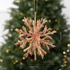 Novos Flocos de Neve Brilhantes Brancos 3D Decorações de Árvore de Natal Enfeites Pendurados Suprimentos de Decoração de Atmosfera