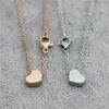Colar com Pingente de Coração da Moda Exótico Aço Estilo Coreano Owello para Meninas Ouro Rosa Personalidade Tendência