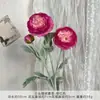 Flor de Loto de Terciopelo Artificial de Tres Cabezas, Producto Terminado para Arreglos de Boda, Decoración de Arreglo Floral de Sala de Estar de Gama Alta