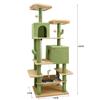 Rascador Grande Personalizado para Gatos, Nido Especial de Madera para Gatos Grandes, Árbol para Gatos, Árbol para Gatos de Cactus de una Pieza, Casa para Gatos de Sisal