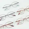Junda Nuevo Armazón de Gafas de Titanio Puro para Mujer Montura Completa Cómodo Ultraligero Gafas para Miopía Gafas Degradadas Luz Azul Anti 95213
