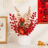 Lujo Ligero Adornos Chinos Nuevos Cubo de Calabaza Fruta de la Fortuna Fruta Roja Granada Flor Falsa Decoración de Restaurante Sala de Estar