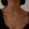 Collar Mini Burbuja 26 Letras Grandes Transfronterizo Europeo y Americano, Collar Multicapa Espiga, Regalo, Versátil y de Nicho
