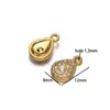Lujo Ligero Acero Inoxidable Chapado en Oro Gota de Agua Ojo Redondo Triángulo Punto Diamante Colgante DIY Moda Collar Pulsera Accesorios de Ropa