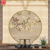 Nueva cortina de bambú china Zen de flores y pájaros, pantalla de elevación de persiana de fondo para sala de té, panel divisor, pintura colgante sin perforaciones, cortina decorativa