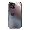 Adecuado para Diseño de Corazón Morado Noche Oscura, Adecuado para Funda de Teléfono Apple 14, Nuevo Modelo iPhone 15, Cristal 17 Pro, 16 Pareja, 13