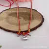 Plata Pura 999 pequeño y gordo colgante de lazo de bendición plata de ley Bolsa de la Suerte Princesa de Escape DIY colgante de cuerda roja Regalo de Navidad