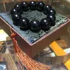 Pulsera de Sándalo Morado y Sándalo Negro para Hombres, Artesanía Fina de Sándalo, Cuentas Budistas de Agujero Pequeño, Pulsera para Mujeres, Fabricante de Rosario de Mano de 20 mm
