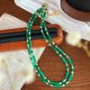 Colar de corrente de clavícula de jade malaio de pedra tianhe natural