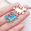 Impresión de Gota de Aceite Transfronteriza Lindo Gato Dibujo Animado Animal Colgante DIY Pulsera Collar Llavero Accesorios de Joyería