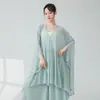 Ropa de Práctica de Danza Clásica Estilo Chino Unisex con Elementos Han, Nuevo Cárdigan para Mujer, Holgado y Fluido, Etéreo para Actuaciones Diarias