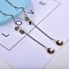 Europeu e americano moda criativa máscara corrente preto ouro pingente óculos pendurado corrente metal anti-perda novos óculos acessórios atacado