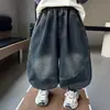 Ropa de Otoño para Niños Pantalones 2026 Nuevo Estilo Coreano Atractivos Pantalones Casuales de Mezclilla de Otoño para Niños Pantalones Largos para Niños de Cinco Años