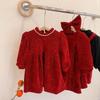 Vestido de Inverno para Meninas com Forro de Lã, Espessado, Novo Modelo 2026, Vestido Brilhante de Princesa para Crianças, Vestido Estiloso para Bebês