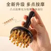 Cepillo Meridian de Mango Largo con 28 Púas para Masajear el Abdomen y las Piernas, Especializado para Masaje Corporal Completo y Gua Sha, Hecho de Madera Maciza