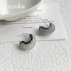Pendientes de Malla con Forma de C, Modernos y Exquisitos, con un Estilo Minimalista Único, Lujo Ligero y Sensación de Alta Gama, Presentan Agujas de Plata S925 y un Temperamento Distintivo