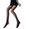Emagrecimento lado listras verticais costurando meias mulheres primavera outono inverno fino sexy seda preta fundo meia-calça atacado