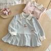 Vestido de Niña Ningli Otoño Nuevo Elegante Vestido de Princesa para Bebé Estilo Preppy Vestido Polo para Niños Primavera y Otoño