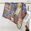 Pañuelo de Cuello Verde Menta Estilo Mambo Retro, Pañuelo Cuadrado con Ambiente de Principios de Primavera, Modelo Nuevo 2026, Accesorio de Bufanda de Alta Gama